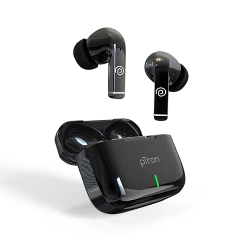 pTron Basspods P251+ TWS Earbuds w/ 50Hrs Playtime, 12mm Drivers, Dual HD Mic & AI-ENC Calls, Movie Mode, Touch Controls, in-Ear Bluetooth 5.1 Wireless Headphones, Type C Charging & IPX4 (Jet Black) at ₹599 (85% Off) – Amazon