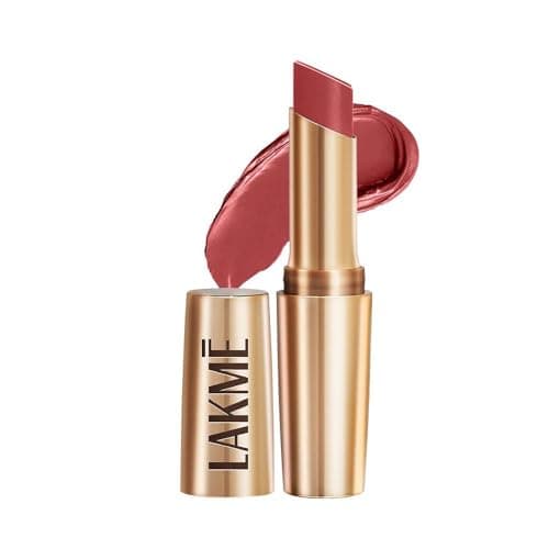 LAKMÉ LAKM Lakme Powerplay Priming Matte Lipstick, Smooth Finish, Lightweight Smudgeproof, Lasts 16hrs, Hydrates Lips,, Roseatte Red, 3.6g | Red at ₹132 (76% Off) – Amazon