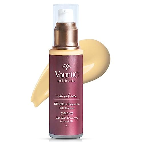 Effortless Elegance CC Cream 50gm with Natural SPF, Conceals Dark Spots, Blemishes & Skin Colour Corrector for Daily Use, All Skin Type, Natural Coverage, 100% Vegan | 02-BRONZE at ₹75 (88% Off) – Amazon