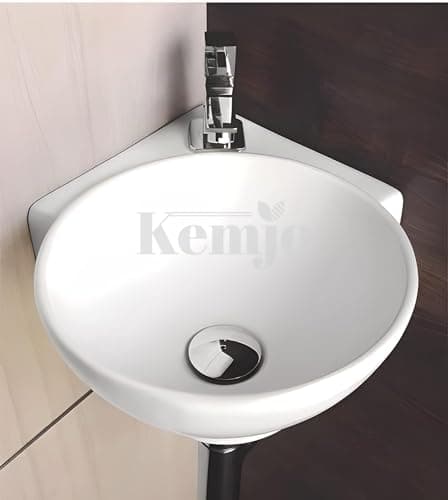 Glossy White Porcelain Wash Basin at ₹1399 (72% Off) – Amazon