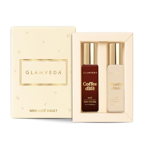 Glamveda Cafe Romance Duo | Luxury Coffee Date & Vanilla Elixir Women Long Lasting | Pure Perfume for Woman 2x20ml | Coffee, Vanilla & Jasmi at ₹231 – Amazon