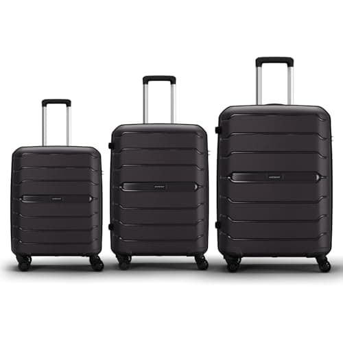 Aristocrat Liberty 3-Piece Hard-Case Trolley Bag Set (Saddle Brown) at ₹3799 (85% Off) – Amazon