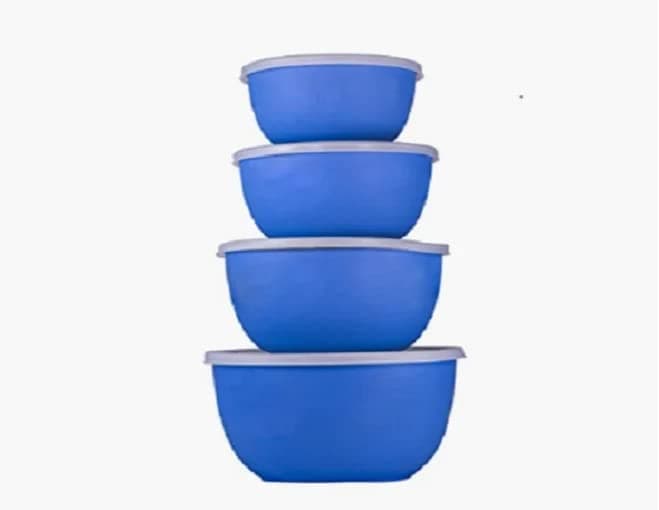 ATEVON Blue Euro Bowl Set of 4 — Durable Serving & Dining Bowls