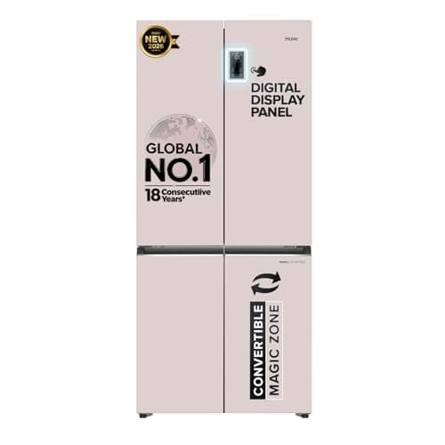 Haier 520 L 3 Star Lumiere Frost Free Triple Inverter French Door Side by Side Refriger... at ₹73690 (49% Off) – Amazon