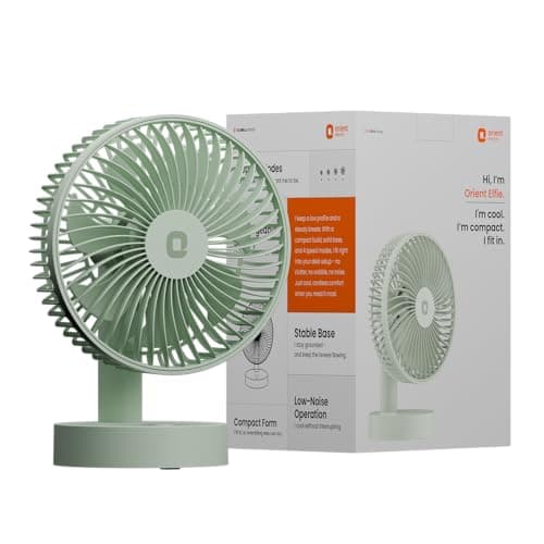 Orient Electric Elfie Rechargeable Personal Fan | 90° Adjustable Airflow | 1800 mAh Battery | 4 Speed Modes | Quiet Operation | USB Type-C C at ₹1099 – Amazon