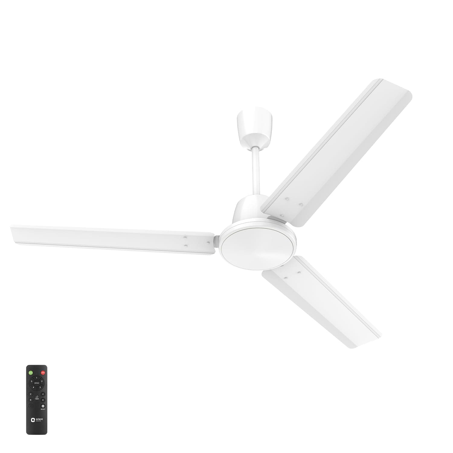 Orient Electric Apex Swift 1200mm BLDC Ceiling Fan with Remote — BEE 5 Star, 210 CMM Air Delivery (White)