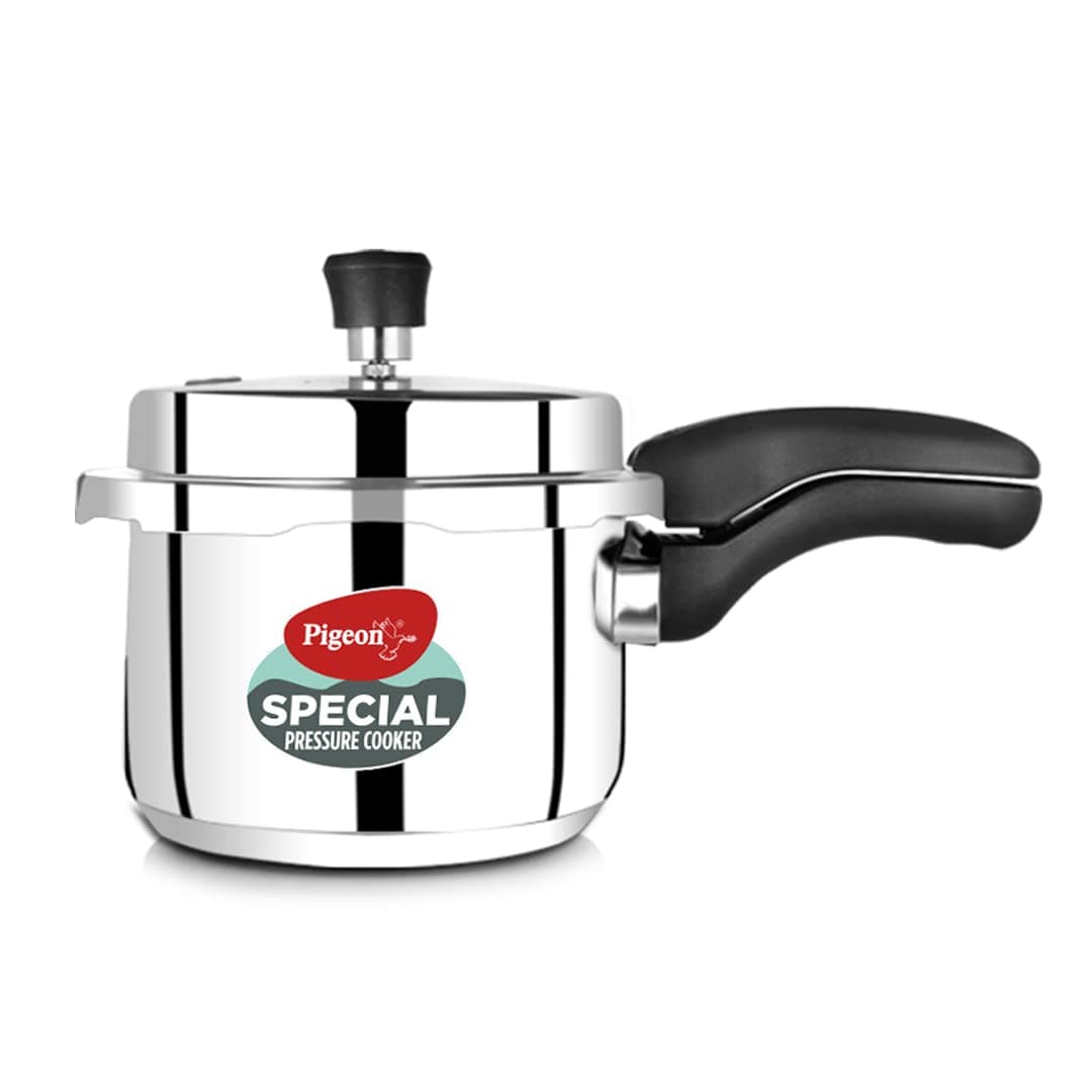 Pigeon by Stovekraft 3L Stainless Steel Pressure Cooker, Induction Base, Outer Lid