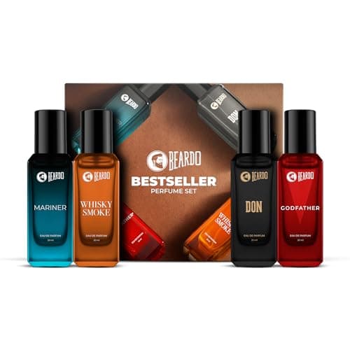 BEARDO Perfume Giftset For Men, 20ml x 4 | Whisky Smoke, God at ₹200 – Amazon