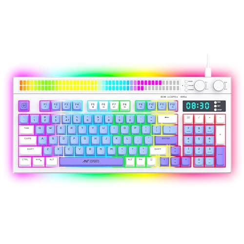Ant Esports MK1900 RGB Wired Gaming Keyboard with Volume Knob & Alarm Clock, 93 Keys + 6 Macro Keys, Mechanical Feel Membrane, DIY Backlit E at ₹1925 – Amazon