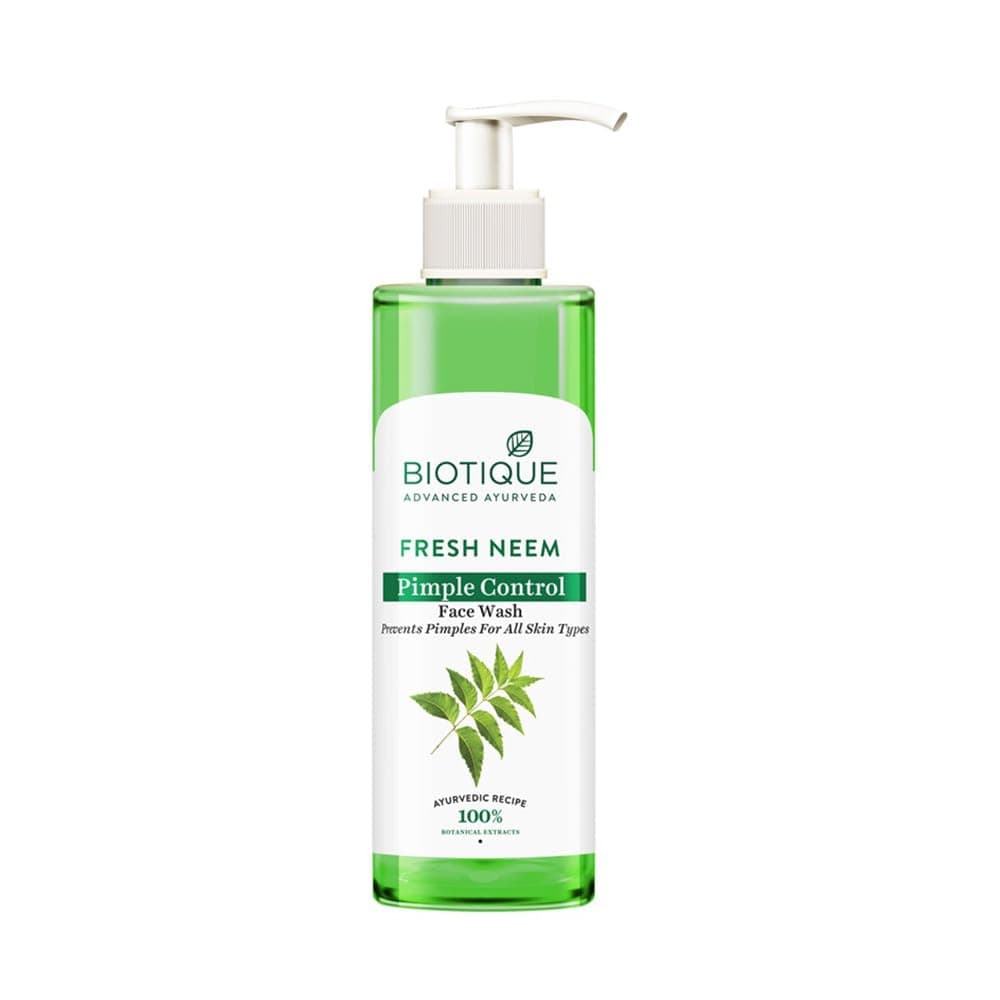 Biotique Fresh Neem Pimple Control Face Wash, 200mL at ₹164 – Amazon