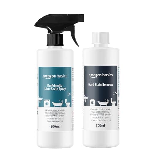 Amazon Basics – Hardstain & Descaler Eco-Friendly Cleaning Spray Combo | 500ml Each (Pack of 2) | Citrus Scent | for Kitchen & Bathroom Use - Amazon at ₹160 (84% Off) – Amazon