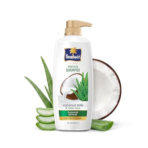 Parachute Advansed Protein Shampoo | with Coconut Milk and Aloe Vera | For up to 100% D... at ₹499 (62% Off) – Amazon