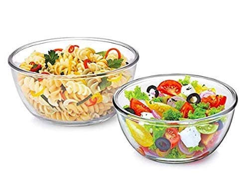 CELLO Ornella Round Glass Mixing Bowls for Kitchen Set of 2 Pcs, 500 ml, Freezer & Fridge Safe, M... at βΉ159 β Amazon