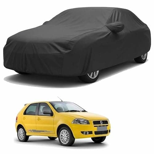 Sulfar 100% Water Resistant Car Body Cover Compatible with Mirror for Fiat Palio D (Triple Stitched, Full Bottom Elastic, Dark Grey) at ₹349 – Amazon