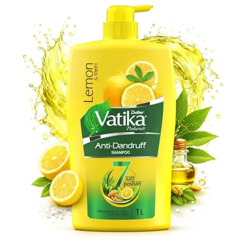 Dabur Vatika Naturals Anti Dandruff Shampoo - 640 ml | 7 Natural Herb Extracts | Contains Lemon, Methi & Tea Tree Oil | Exfoliates Flaky Scalp for Dandruff-Free Hair | Everyday Shampoo for Women & Men at ₹279 – Amazon