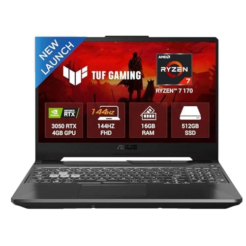 ASUS TUF A15, AMD Ryzen 7 170, RTX 3050-4GB, 16GB RAM (Upgradeable), 512GB SSD, FHD, 15.6"(39.6 cm),Windows 11 Home,Graphite Black, 2.3 Kg, at ₹65990 – Amazon
