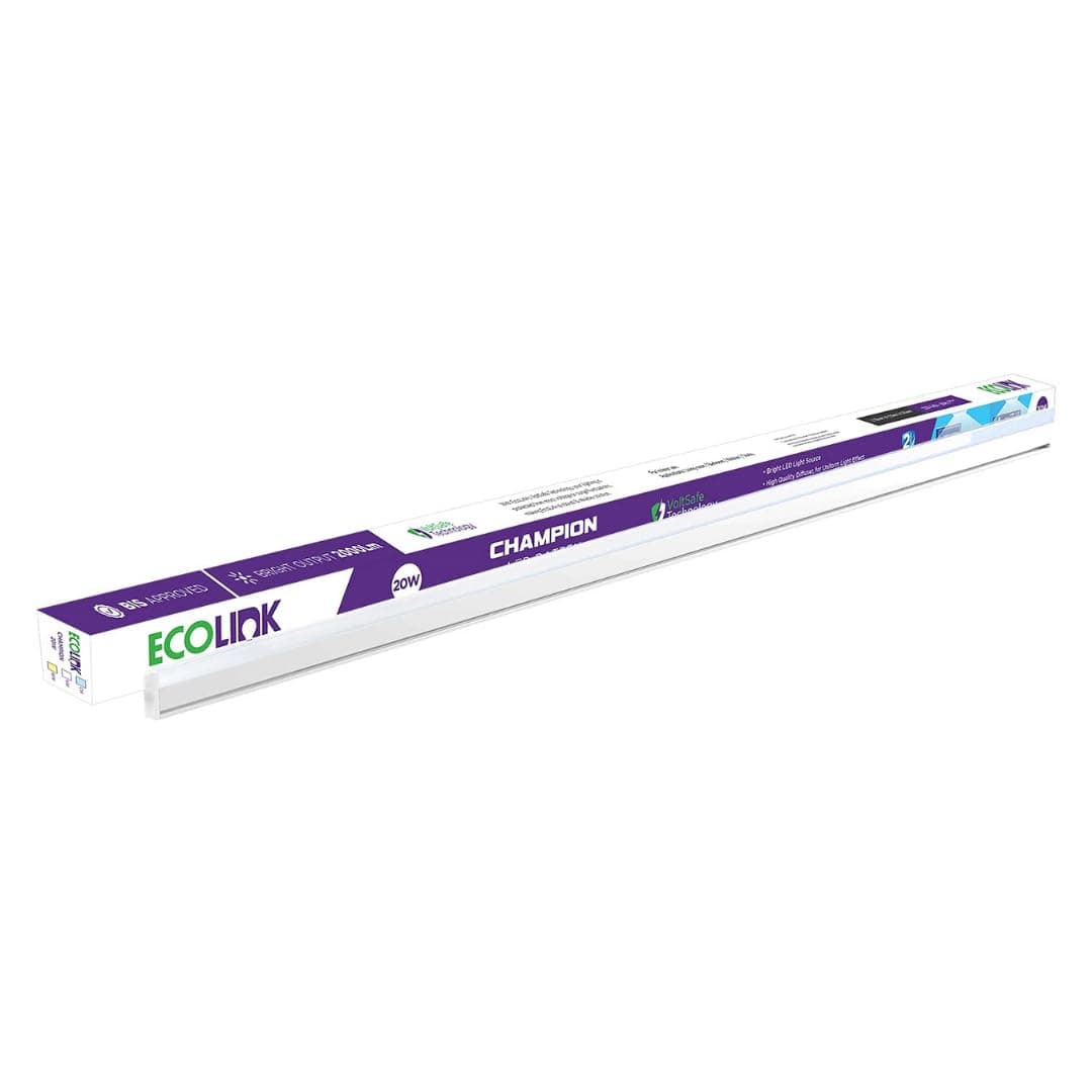 EcoLink Champion 20W 4-ft LED Batten, Cool White at ₹99 (77% Off) – Amazon