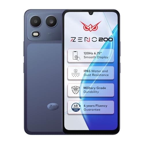 Itel Zeno 200 (Nightly Blue, 4 GB RAM, 128 GB Storage) | 6.75" HD+ Display | 120 Hz Ref... at ₹9899 (29% Off) – Amazon