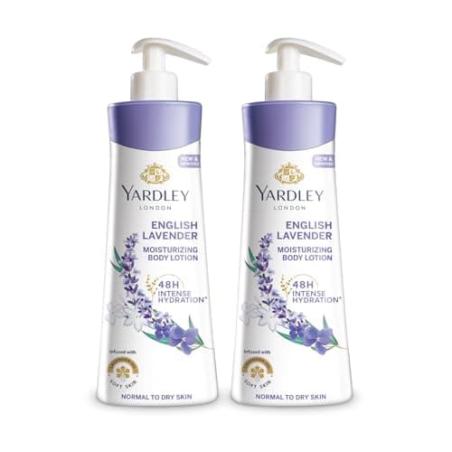 Yardley London English Lavender Moisturizing Body Lotion, Germ Shield, 400ml [350ml +50ml Free] (Pack of 2) at ₹350 – Amazon