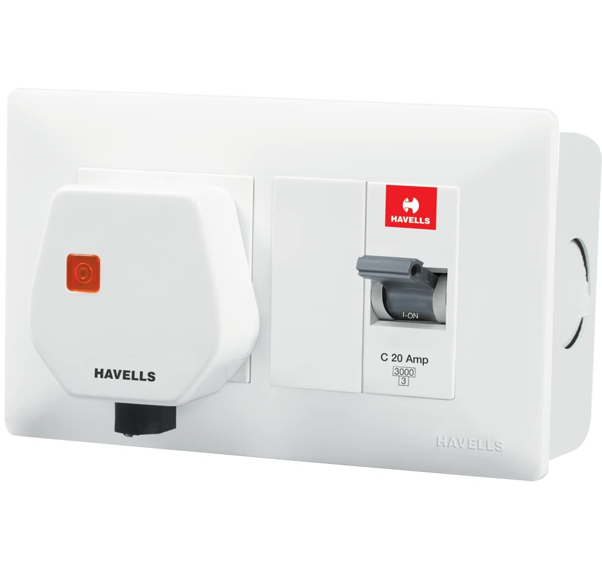 Havells DBOXx MCB Protected Socket PVC Plastic Base Model (White) at ₹514 (40% Off) – Amazon
