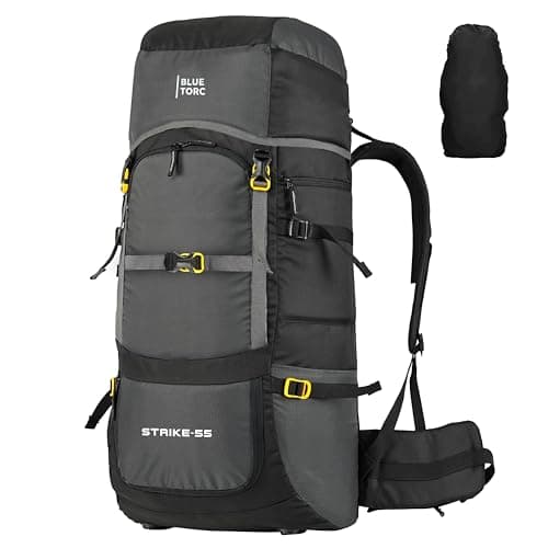 Strike 55L Travel Backpack with Rain Cover at ₹914 (72% Off) – Amazon