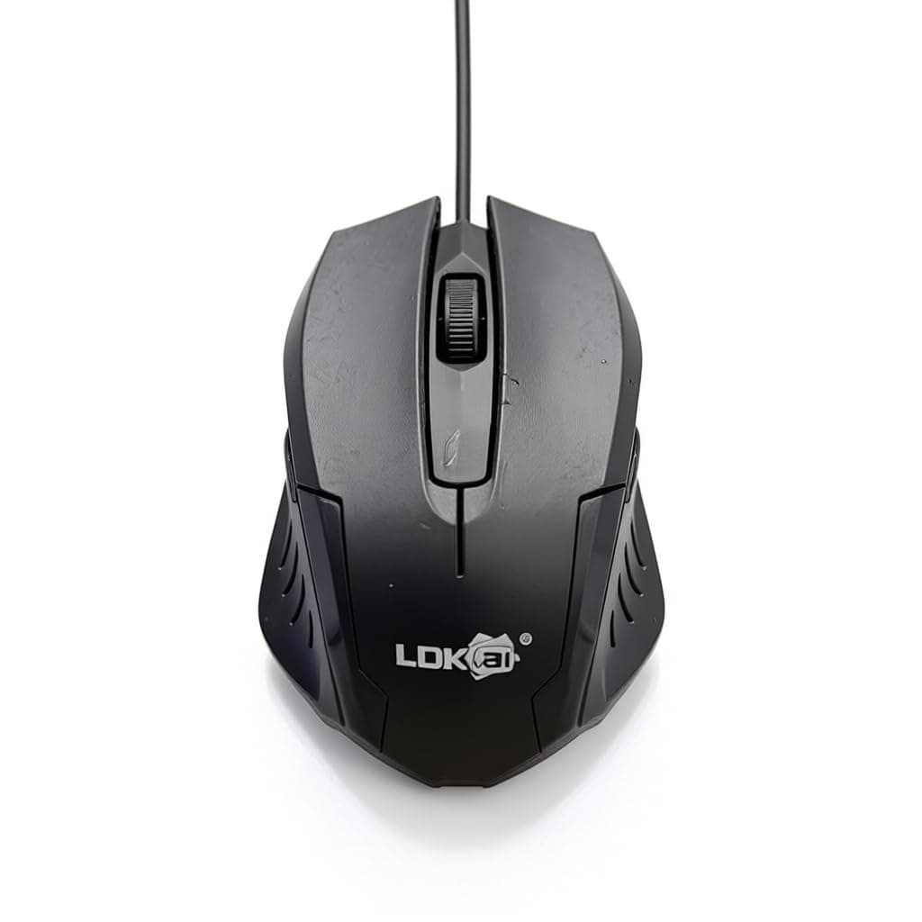 High Precision Wired Optical Mouse for Office and Laptop, 4-Way Scroll Wheel, Compact 118x70mm