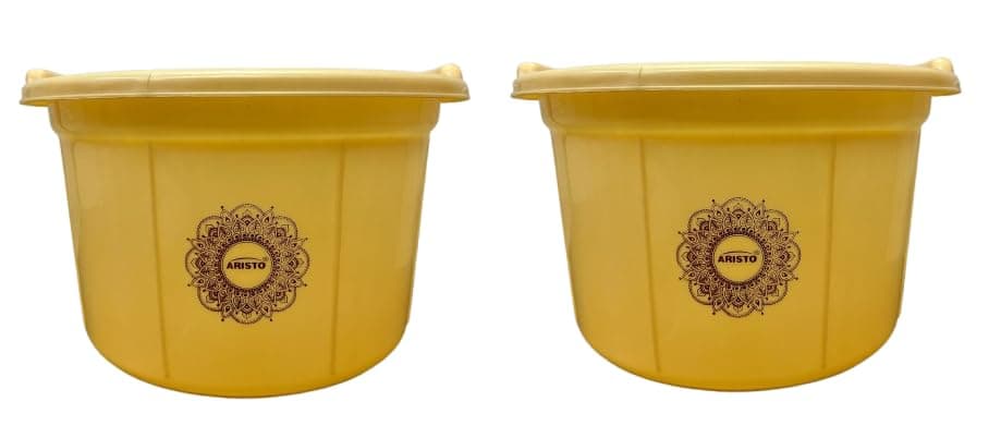 Aristo 32L Multipurpose Plastic Tub (Aqua & Peach, Pack of 2) at ₹454 (75% Off) – Amazon