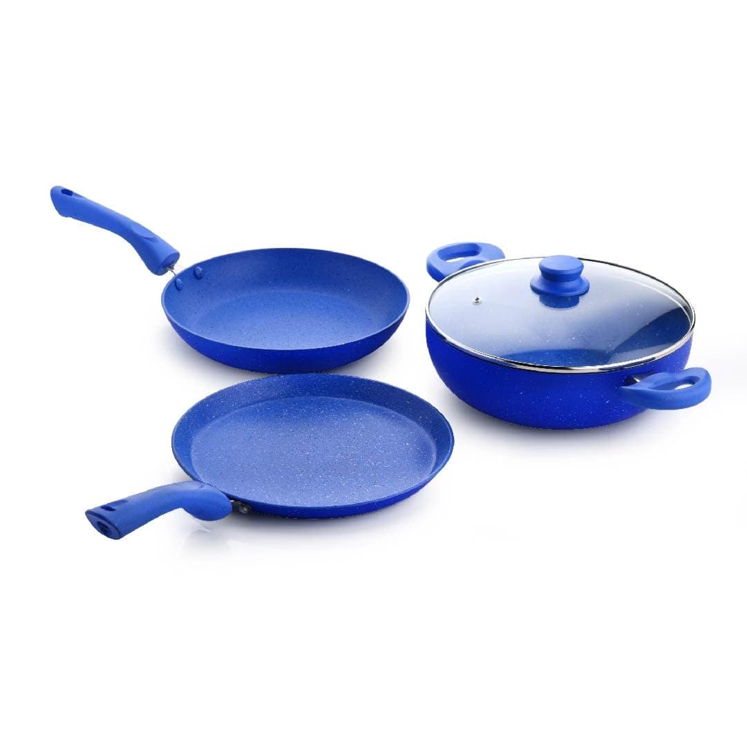 Crystal Marbo Plus 4-Piece Nonstick Cookware Set, Induction Base at ₹950 – Amazon