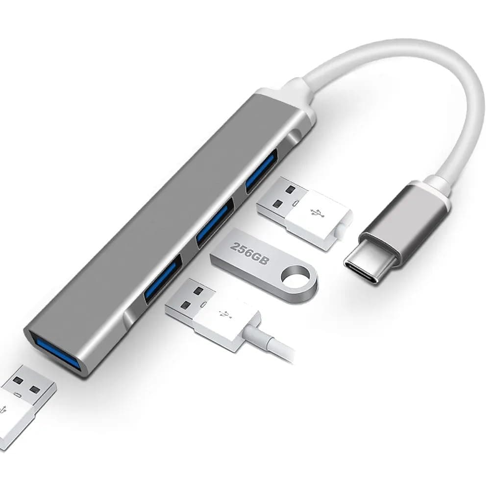 REDWIND USB C to USB A 3.0 Adapter with 4 Ports