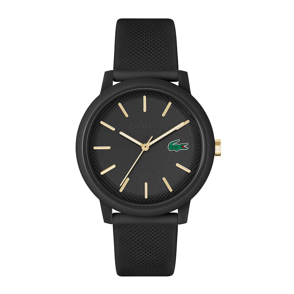 Lacoste Men 12.12 Analogue Black Dial Watch (2011233) at ₹4,484 (41% Off) – Amazon
