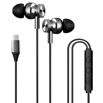 Kratos C Type Earphones Wired, 13mm Bass Drivers Earphone, Inline Control Type c Headphones with Mic, IPX5 Water Resistant, Comfort Fit Type at ₹199 – Amazon