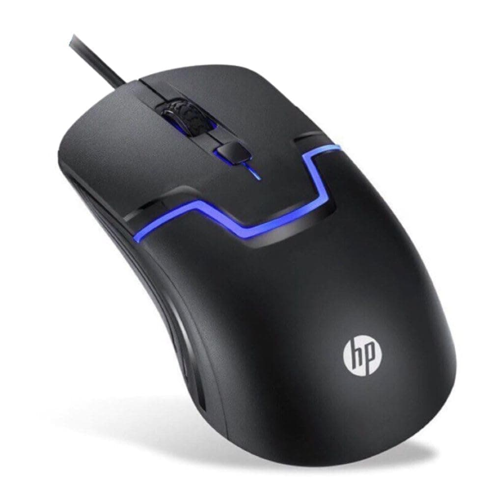 HP M10 Wired Gaming Optical Mouse, 1600 DPI (Black)