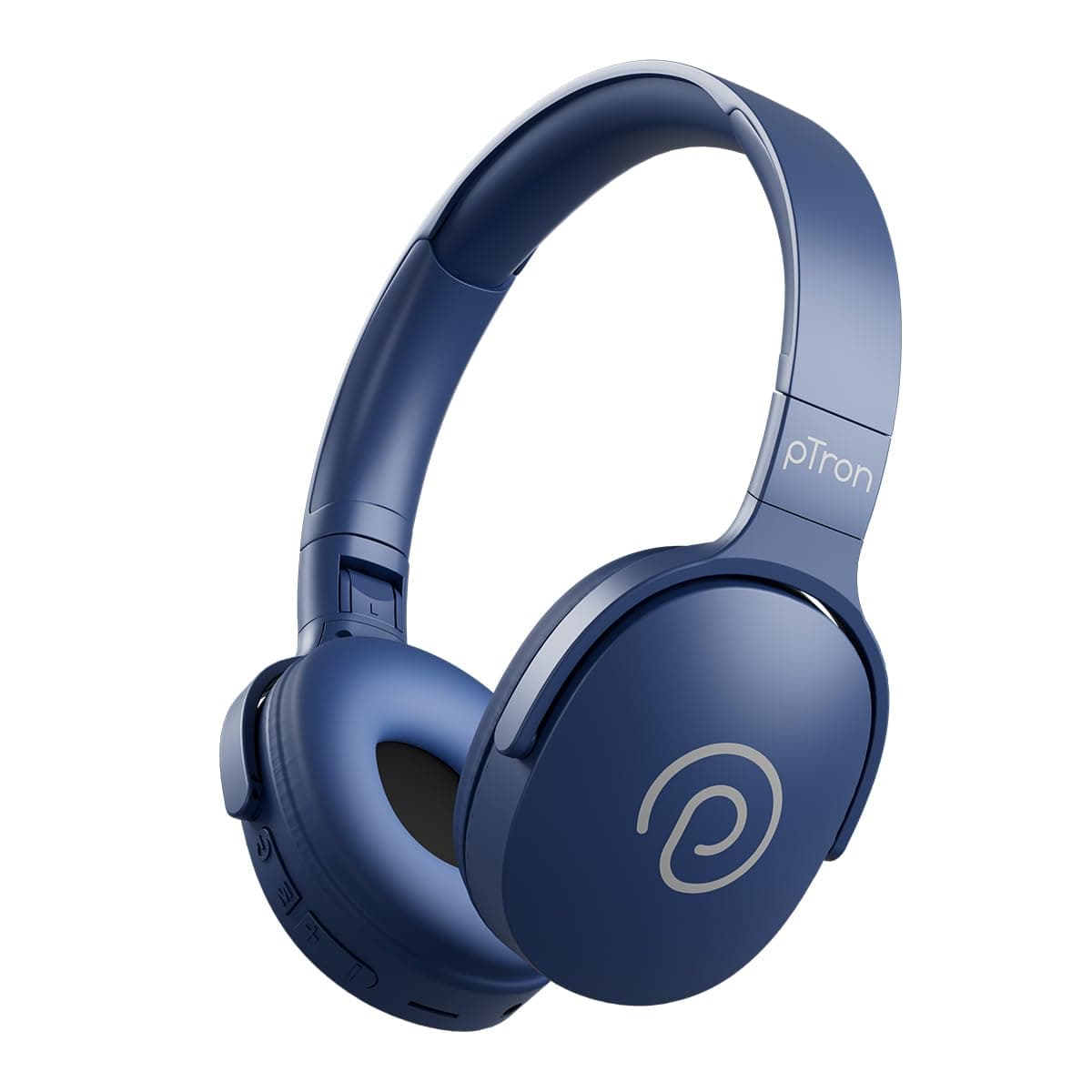 pTron Studio w/ 60Hrs Playtime, Wireless Over-Ear Headphones with HD Mic, Dual-Device Pairing, Immersive Sound, 40mm Drivers, BT5.4, 3.5mm Aux Port, TF Card Slot & Type-C Fast Charging (Blue) at ₹699 (73% Off) – Amazon