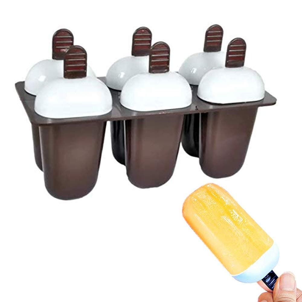 ATEVON Plastic Ice Candy Maker Kulfi Maker Moulds Set with 6 Cups (Multicolour) at ₹95 (95% Off) – Amazon