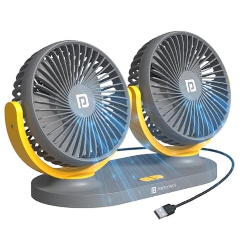 Portronics Twin Cool Dual Head Portable USB Powered Fan With 360° Rotatable Head, 3 Speed Control, Ultra Silent Operation, Brushless Motor, at ₹999 – Amazon
