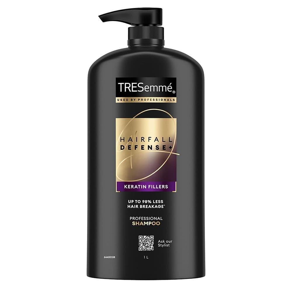TRESemme Hairfall Defense+ Shampoo, 1000ml at ₹570 (54% Off) – Amazon
