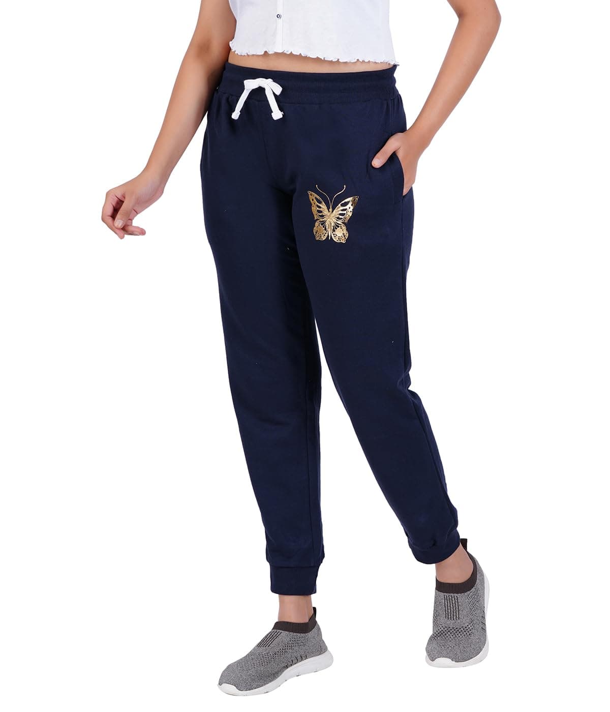 T2F Women's Regular Fit Mid Rise Track Pant