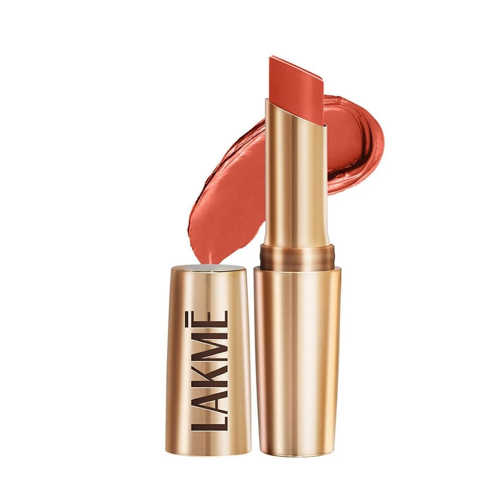 Lakme Powerplay Priming Matte Lipstick, Brick Blush, 16hr Smudgeproof Matte Finish, Lightweight, 3.6g
