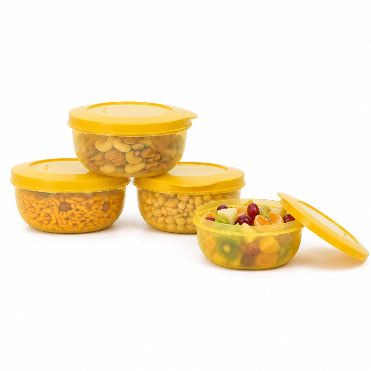 Cutting EDGE 1300ml Eco Storage Container & Organizer Set of 4, Yellow