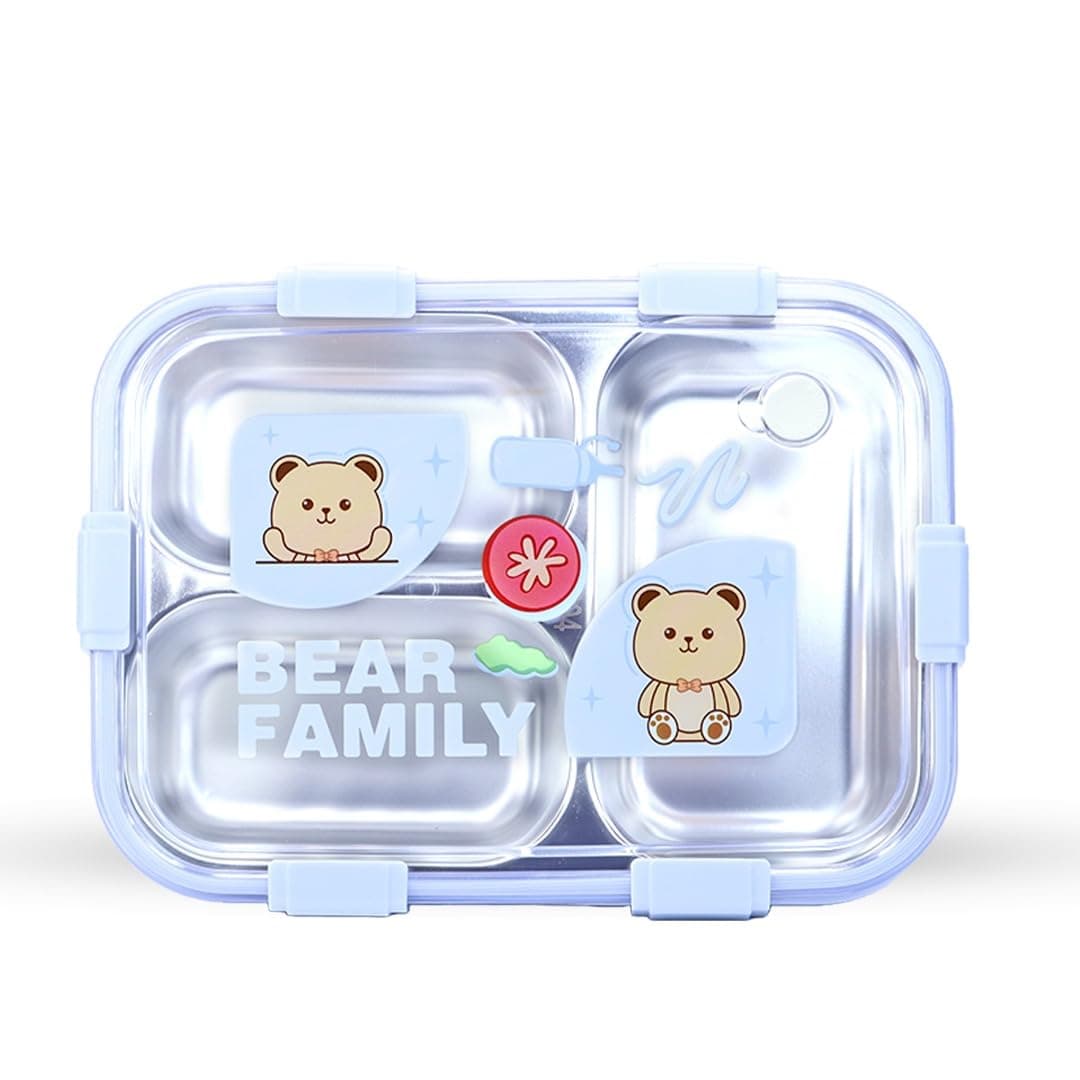 Attro Bento 3 Deluxe Lunch Box (750 ml, Steel Inner)