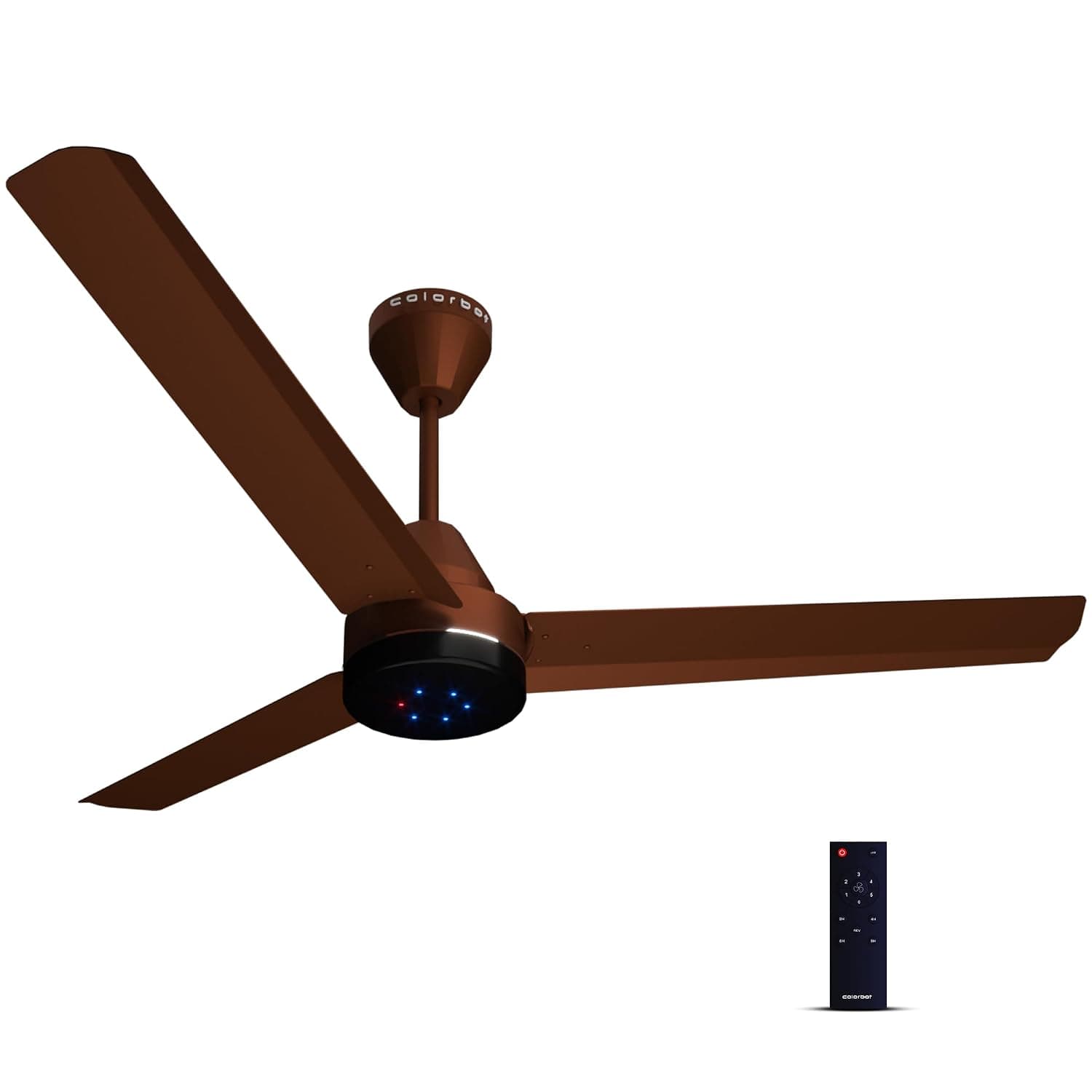 Colorbot Stella BLDC Ceiling Fans 1200mm | BEE 5 Star Rated Power Saver | AeroQuiet+ Technology | 370 RPM | Remote Control (Boost, Timer, LED, Reverse Mode) | 4 Years Warranty (Cocoa Brown) at ₹2694 (58% Off) – Amazon
