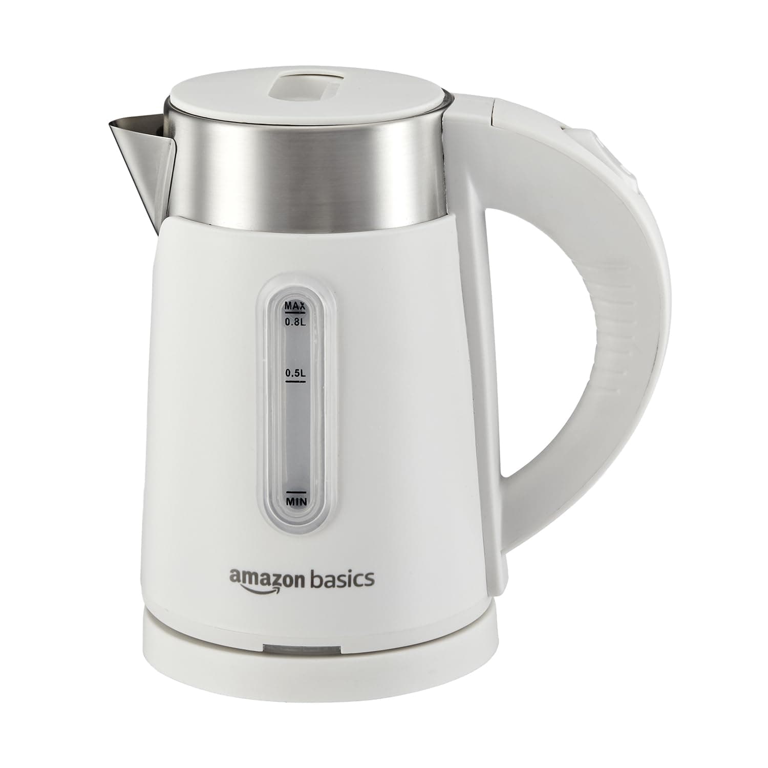 Amazon Basics 0.8L Electric Kettle, 800W with 360° Swivel Base