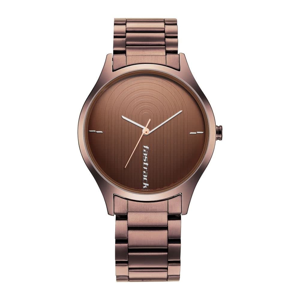 Fastrack Style Up Quartz Analog Brown Dial Watch for Men