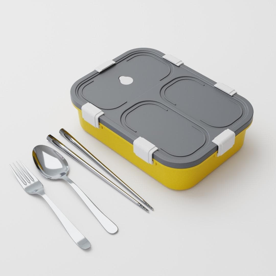Clazkit 3-Compartment Plastic Lunch Box