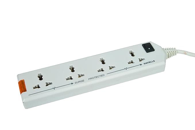 Havells 4 Way Extension Board With Surge & Spike Protection|For Power Requirements Up To 1440W |1.5 Mtr ISI Certified Copper Wire| LED Indicator | Rating -6A, 240V | Home & Office Use, 10 Volts Rs. 399 at ₹399 (44% Off) – Amazon