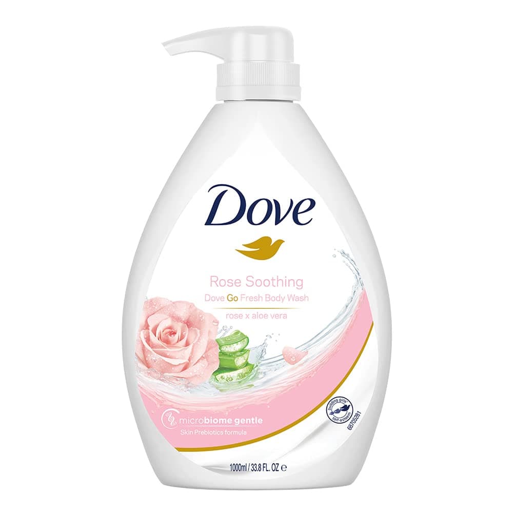 Dove Soothing Rose & Aloe Vera Body Wash — Refreshing Scent, 1L