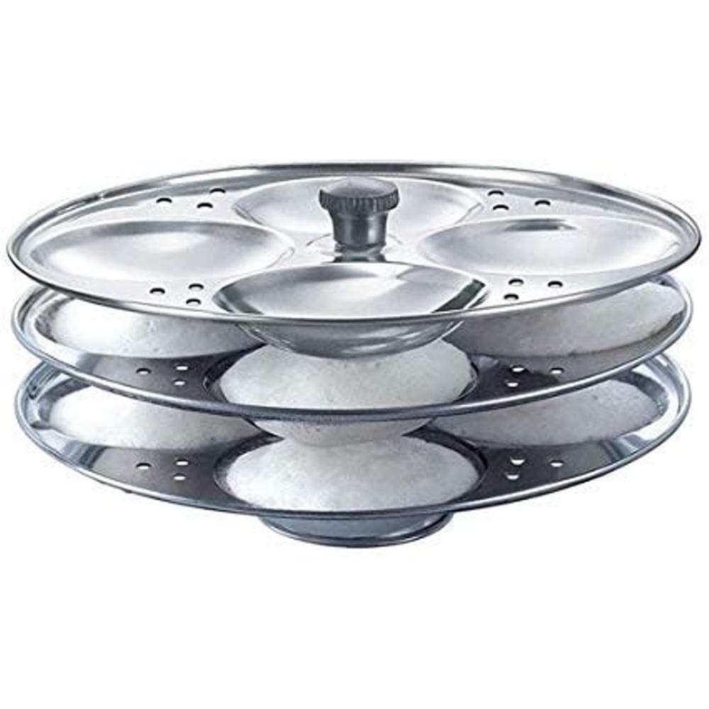 AADHIK Stainless Steel Non-Stick Idli Plates Idli Maker| Idli Stand with Holes for Pressure Cooker, 3 Plate at ₹304 (70% Off) – Amazon