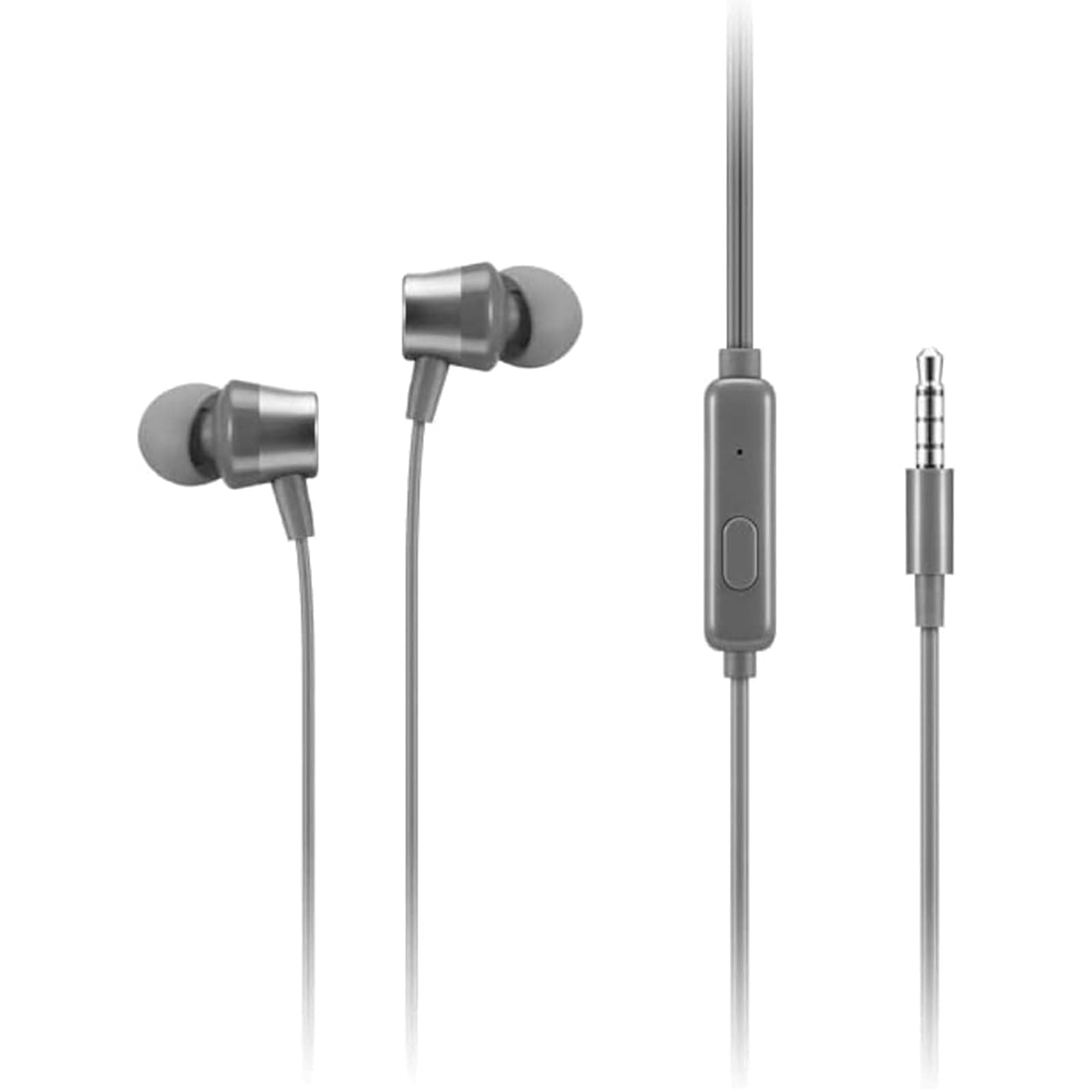Lenovo 110 Wired in-Ear Earphones, 3.5mm Jack, Noise Isolation, Built-in Mic & Inline Controls