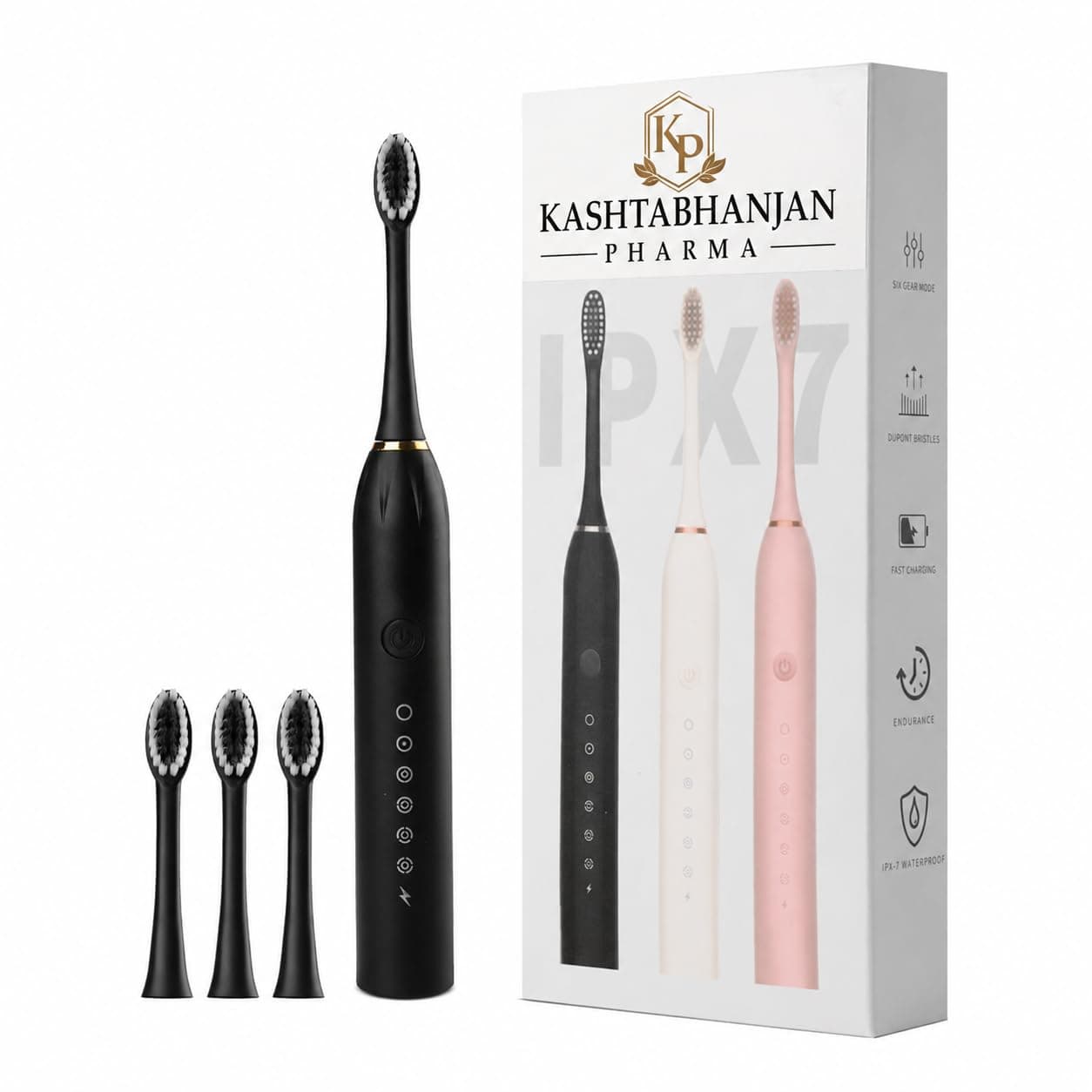 Sonic Electric Toothbrush with 5 Modes & 4 Brush Heads (IPX7) at ₹175 – Amazon