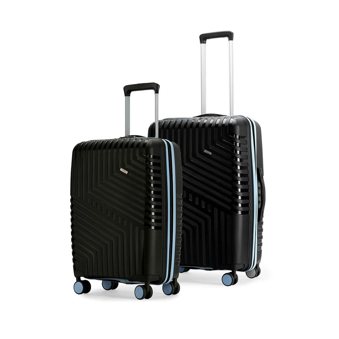 Core Set of 2 Trolley Bags, Cabin and Medium Polypropylene Hard Suitcase, 8 Spinner Wheels, Number Lock